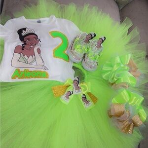 Custom Tiana set with custom converses and ruffle anklets